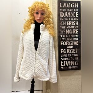 New White Fuzzy “ Jason Maxwell “ Winter Jacket